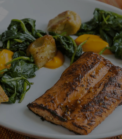 salmon and spinach