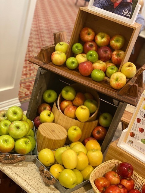Virginia-grown apples in display