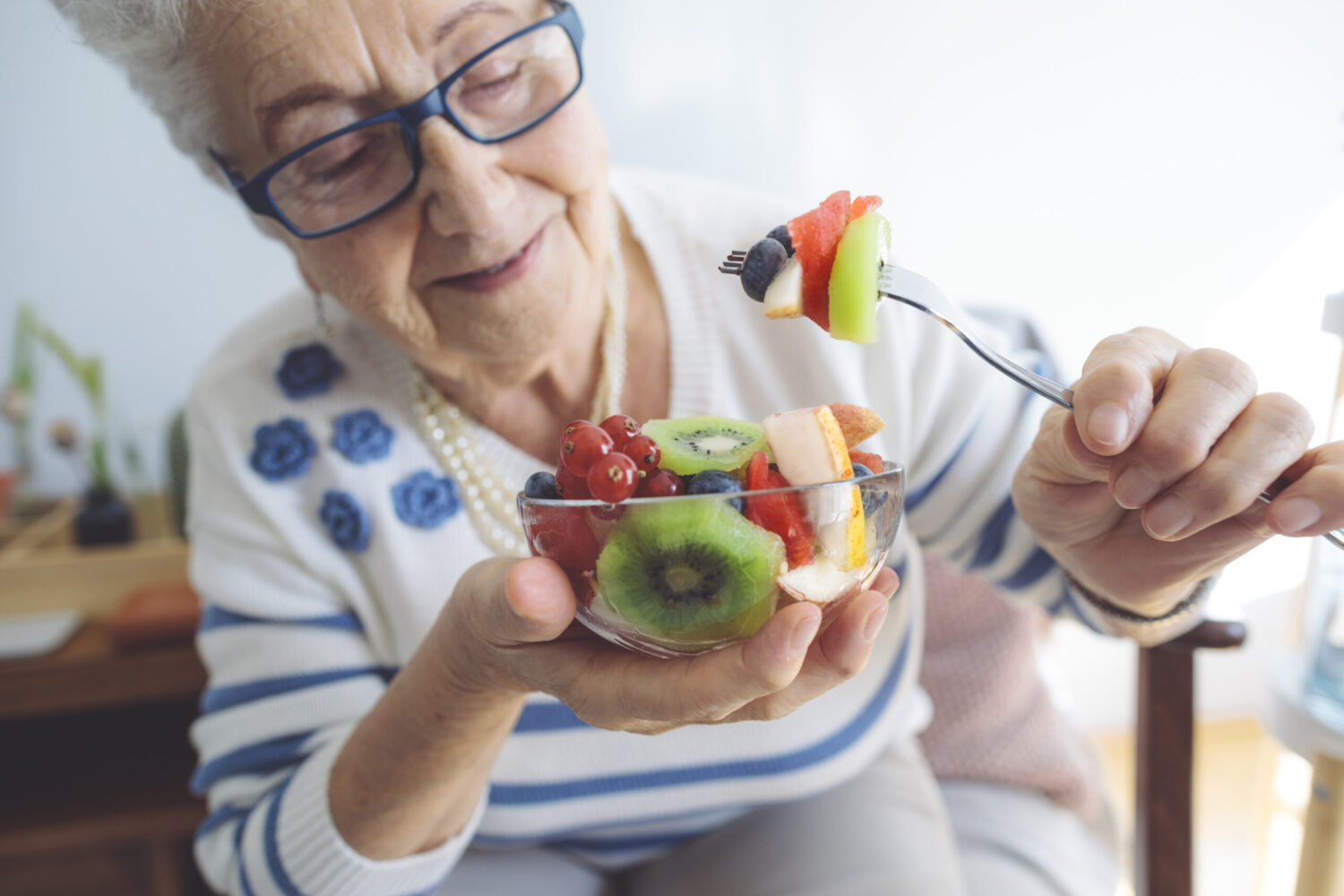 Senior woman at home