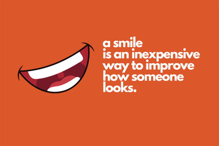 Smiling can improve how someone looks